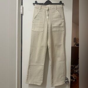Aritzia Wilfred Khaki Cropped Cargo Pants